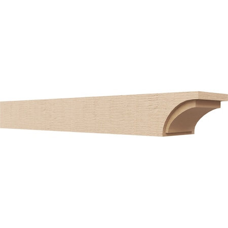 Ekena Millwork 6in. W x 4in. H x 32in. L Rivera Woodgrain TimberThane Rafter Tail, Primed Tan RFTUR06X04X32RIVRCPR